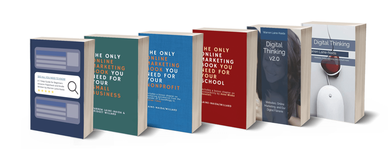 5 online marketing books by Warren Laine-Naida