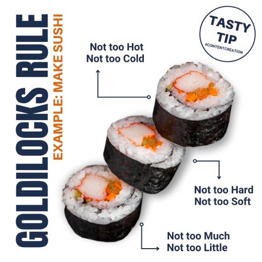 the Goldilocks Rule example: make sushi