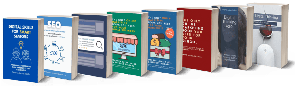 8 Online Marketing books by author and consultant Warren Laine-Naida