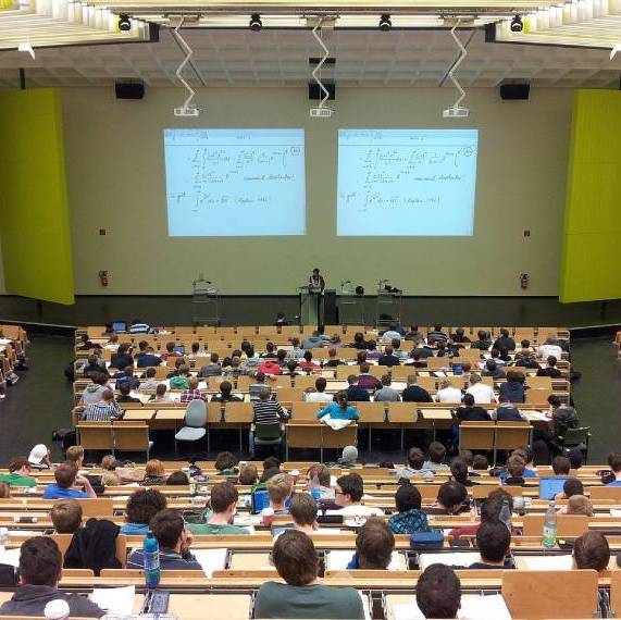 a full university lecture hall