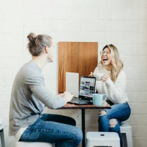 couple talking over coffee