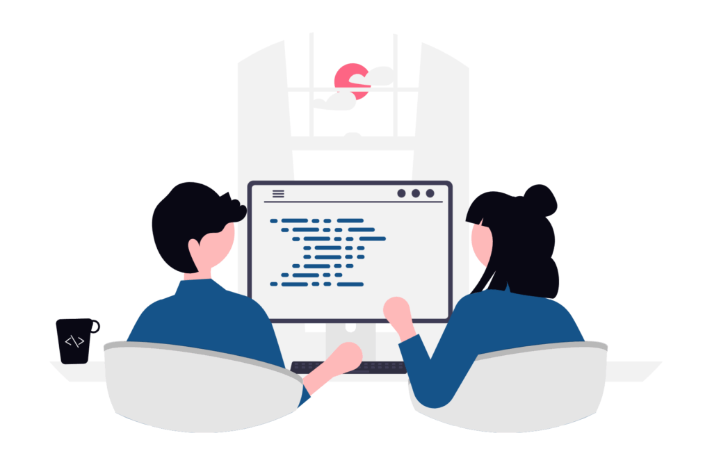 UnDraw graphic of a pair programming