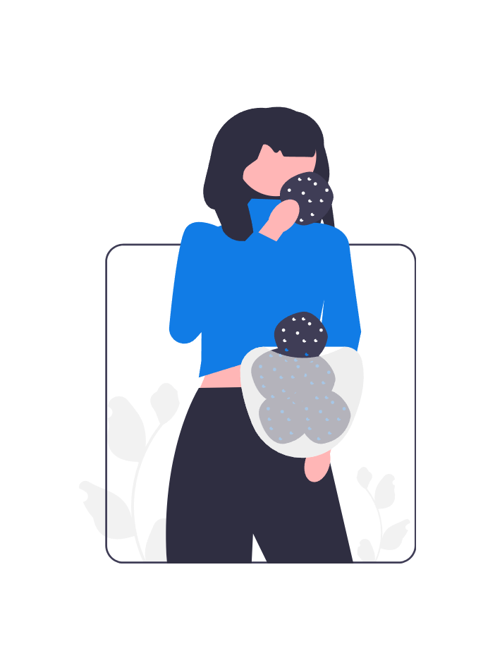undraw graphic woman eating cake