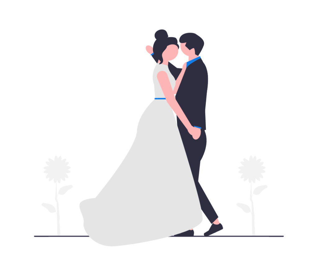 undraw graphic wedding pair dancing